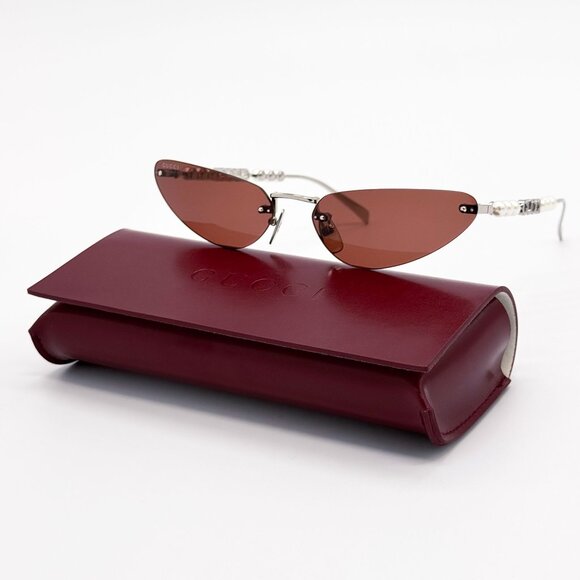 NEW GUCCI SUNGLASSES SILVER CAT EYE WOMEN EYEWEAR GUCCI GG1920S 002 main image 8